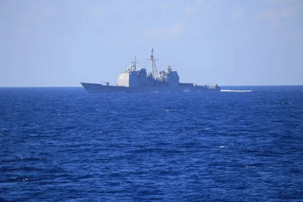 美國「錢斯洛斯維爾」號導彈巡洋艦 圖：翻攝自陸網
