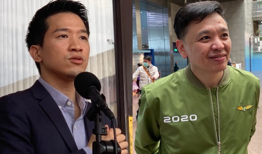 民進黨立委何志偉、台北市議員洪健益 圖：張良一、周煊惠／攝