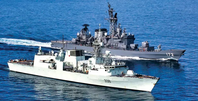 加拿大戰艦。 圖 : 翻攝自太平洋海上執法隊