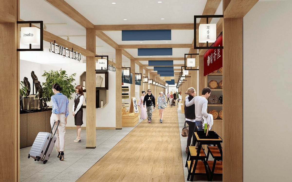 進駐約60間商店的購物專區，讓旅客可以體感日本各地的文化，入手各式伴手禮以及旅遊所需的周邊商品。 圖：東京觀光事務所台灣辦事處／提供