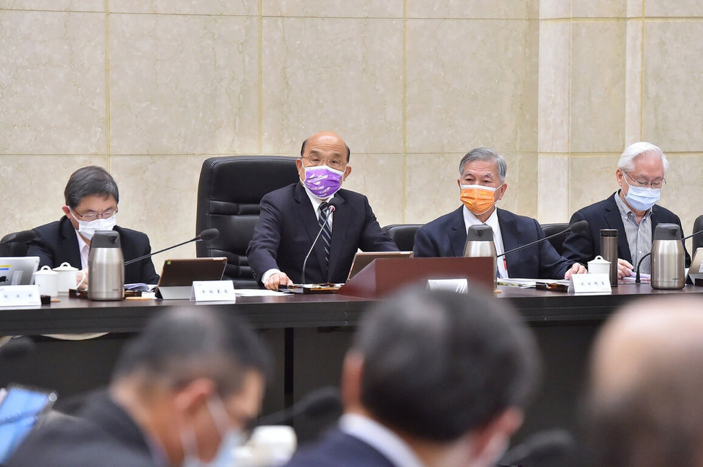 蘇貞昌7日主持「行政院動員會報111年度會議」。 圖：行政院提供