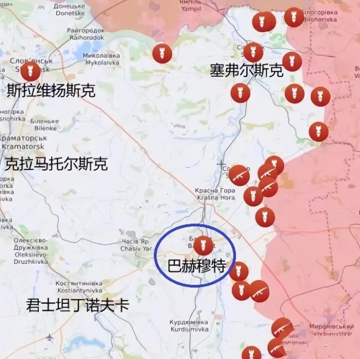 烏軍與俄軍在烏東戰略要地巴赫穆特激戰。 圖 : 翻攝自騰訊網
