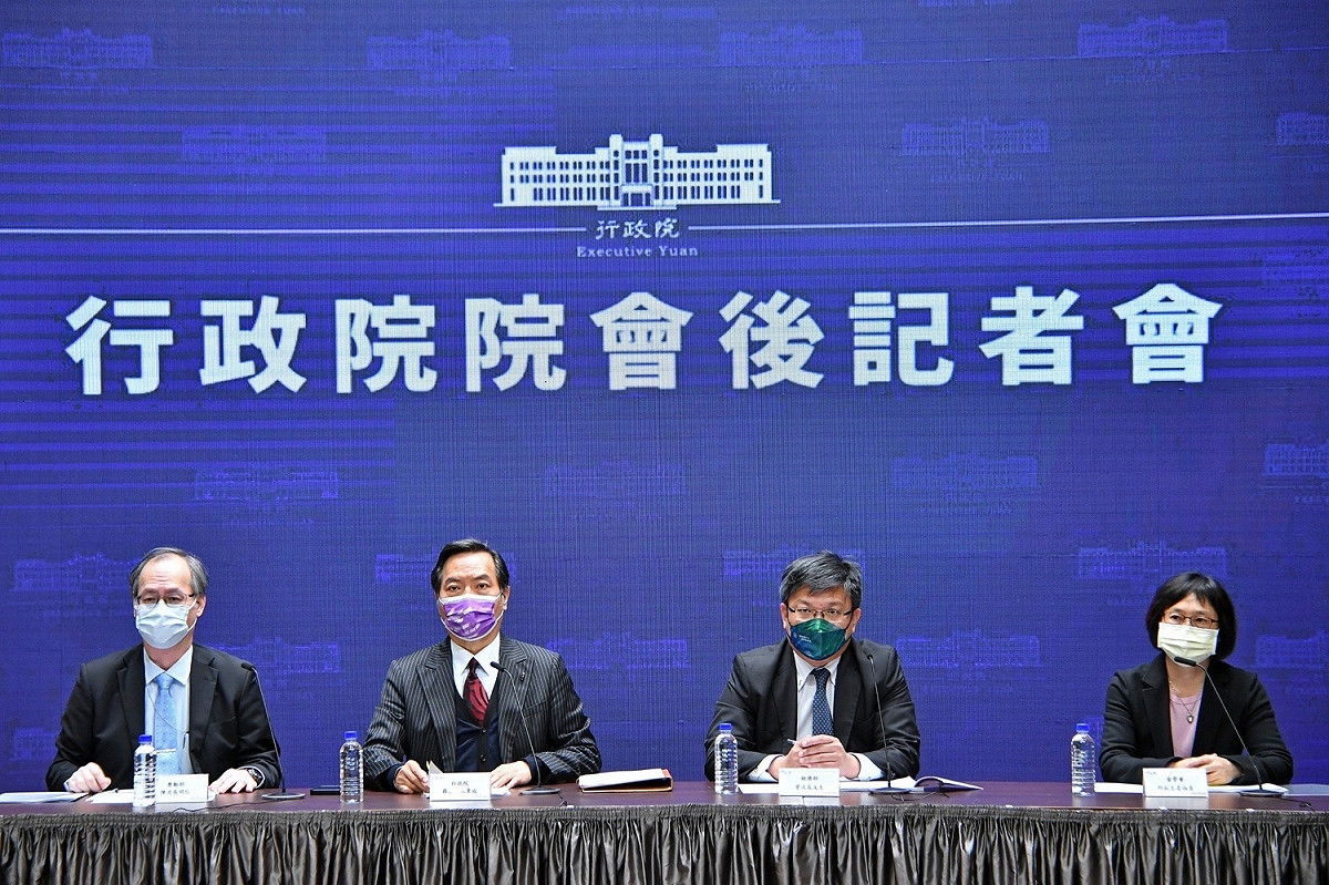 行政院今（8）天舉辦院會後記者會。 圖：行政院提供