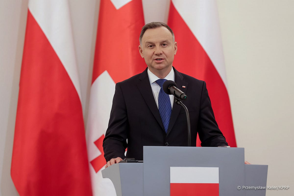 波蘭總統杜達（Andrzej Duda）今日突取消原訂於 9 日訪問韓國的行程，被外界認為與韓國世界童軍大露營近日爭議有關。 圖：翻攝自波蘭總統官網
