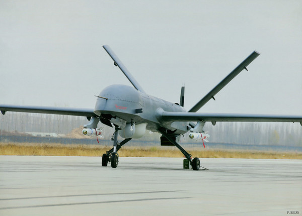 中國解放軍「彩虹-4」無人機。 圖：翻攝環球軍事（資料照）