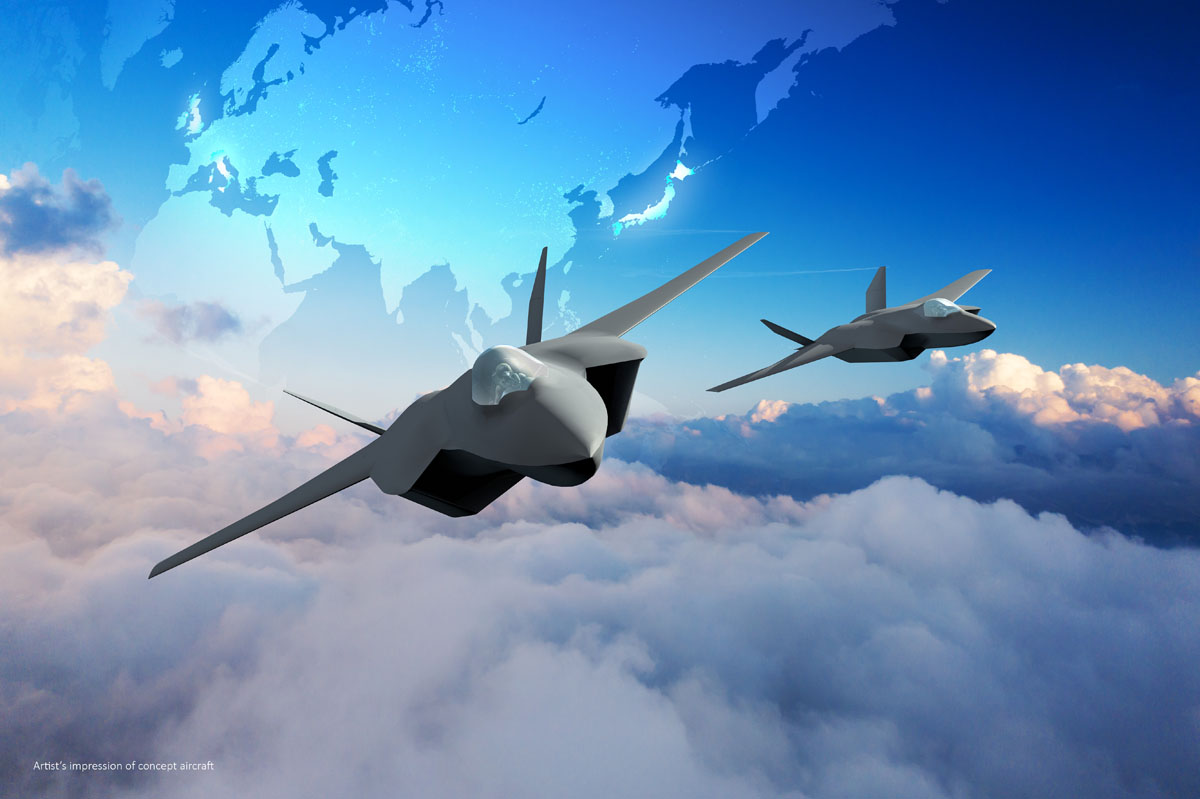 日本防衛省公布「次世代戰機」預想圖。間接證實新戰機將由日本、英國、義大利等3國共同研發。 圖：翻攝mod.go.jp