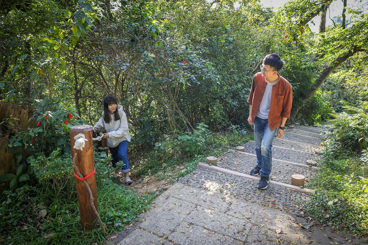 中和區自強公園城市覓境共規劃3條路線。 圖：新北市景觀處提供