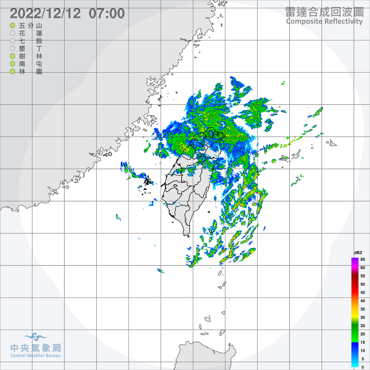 受到東北季風增強影響，包括基隆、雙北與宜蘭等4縣市今天都要留意大雨特報，尤其是山區有局部大雨發生機率。 圖：中央氣象局/提供