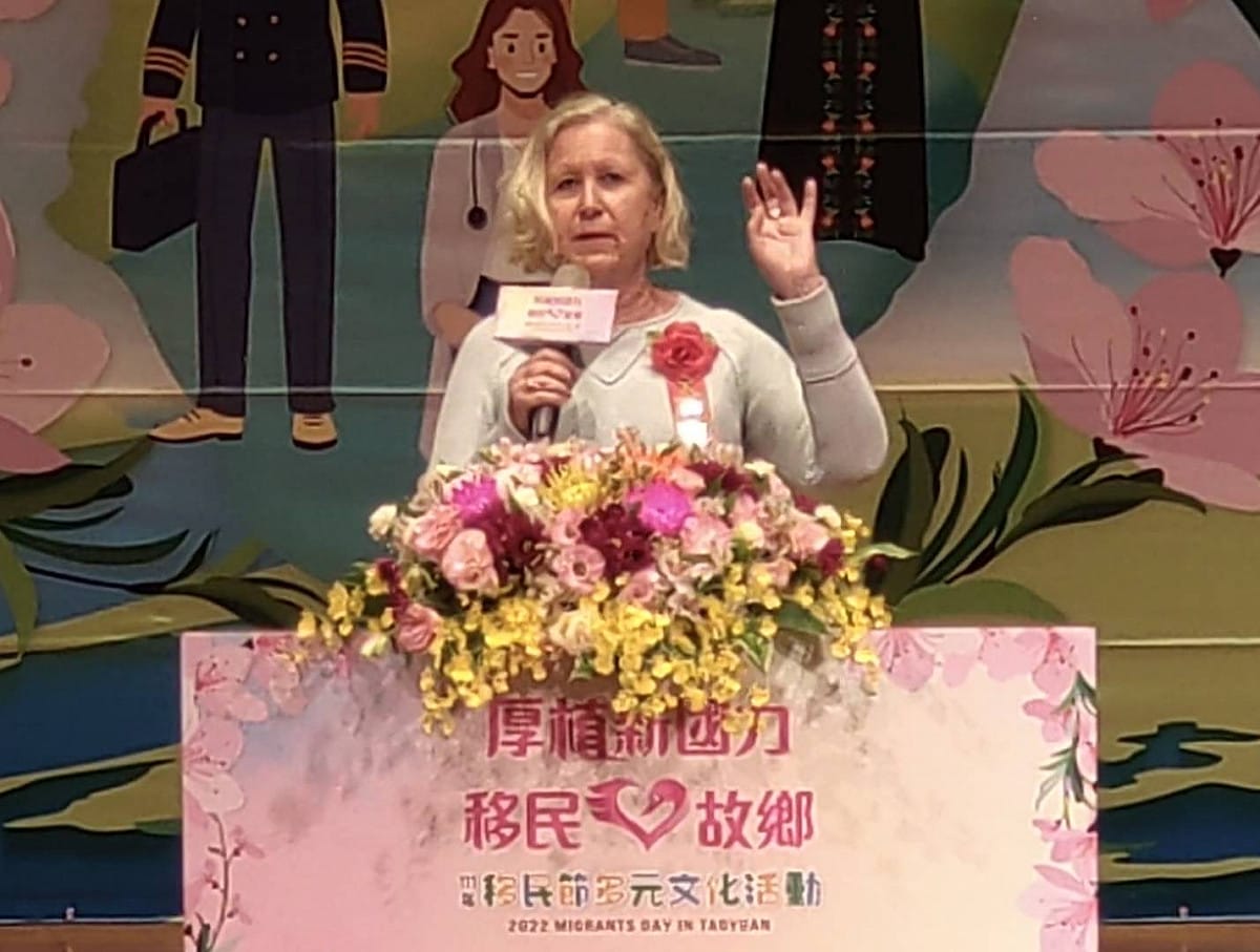德國在台協會陶副代表艾瑪女士(Dagmar Traub-Evans)致詞。 圖：移民署／提供