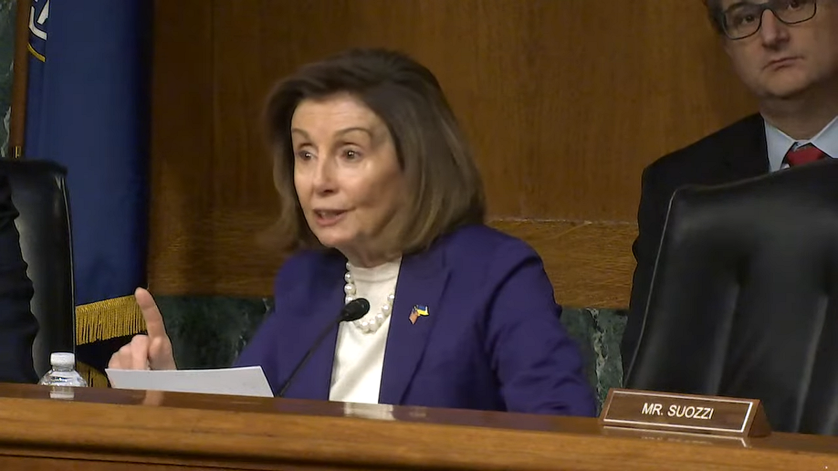 美眾議院議長裴洛西（Nancy Pelosi）在美國會暨行政部門中國問題委員會（Congressional-Executive Commission on China，CECC）發表談話。 圖：翻攝自CECC影片