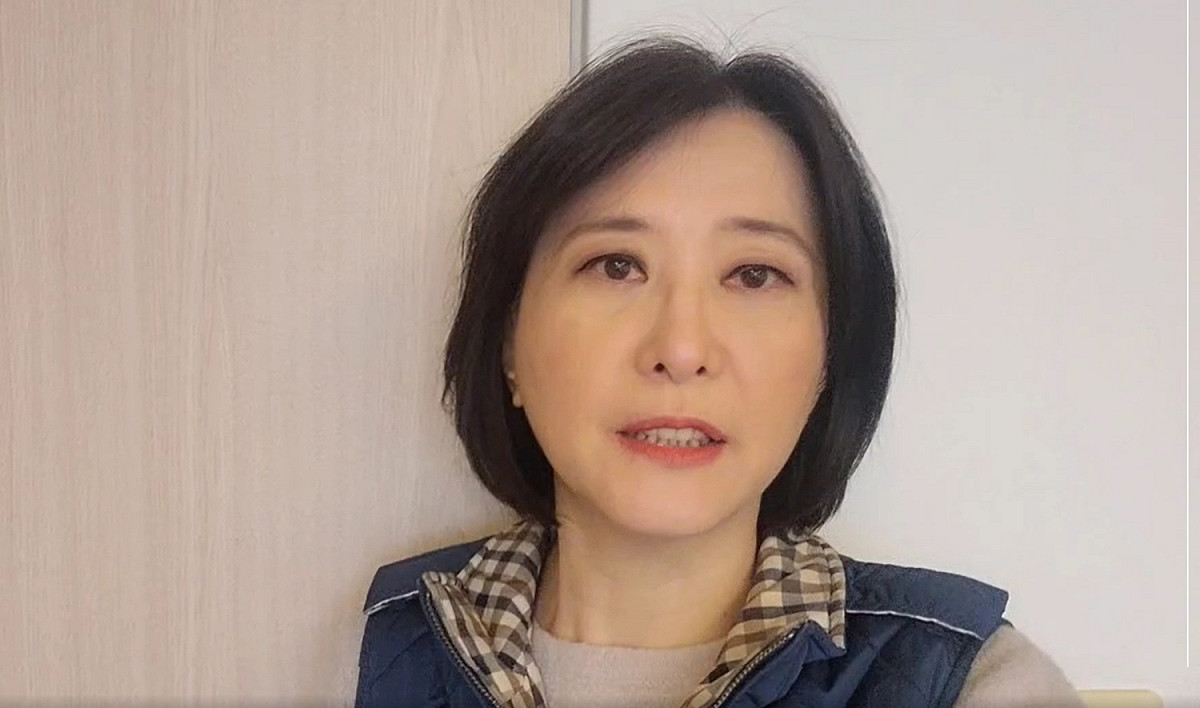 台北市立委補選參選人王鴻薇確診後，自拍影片回應媒體提問。 圖：擷取自王鴻薇自拍影片