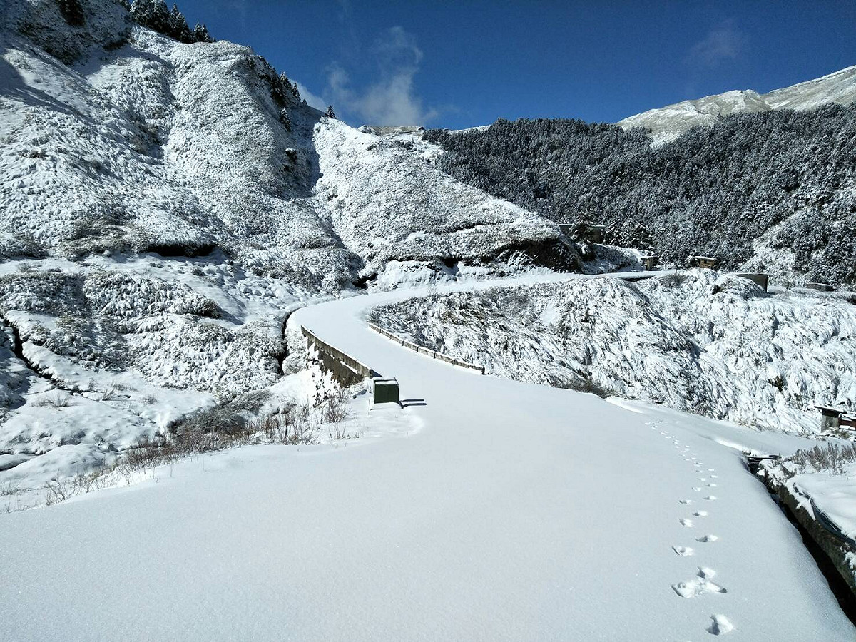 合歡山雪景資料照。 圖：東勢林區管理處／提供（資料照）