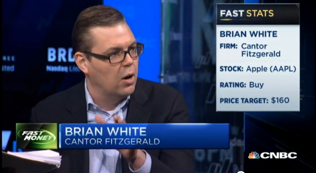 蘋果分析師Brian White。圖翻攝於CNBC 圖：翻攝自CNBC