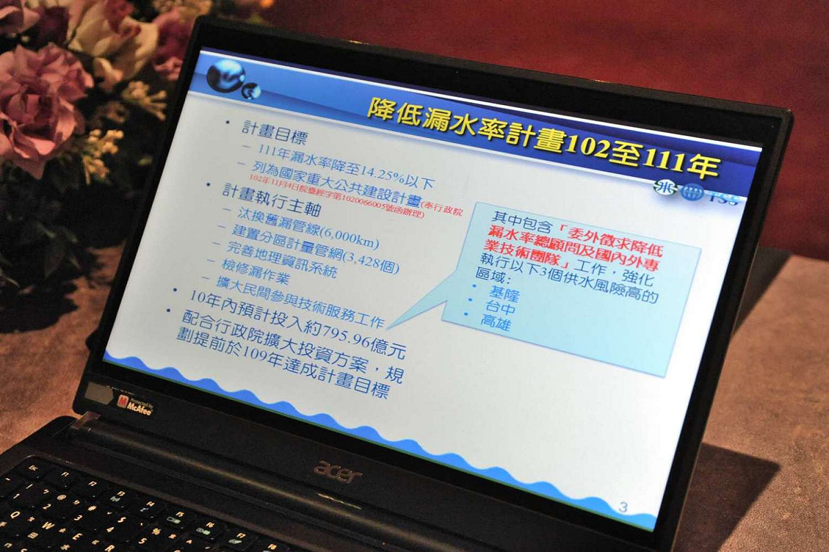 台水將優先改善基隆、台中及高雄3個供水高風險區域之漏水情形。
 圖：高雄市政府提供