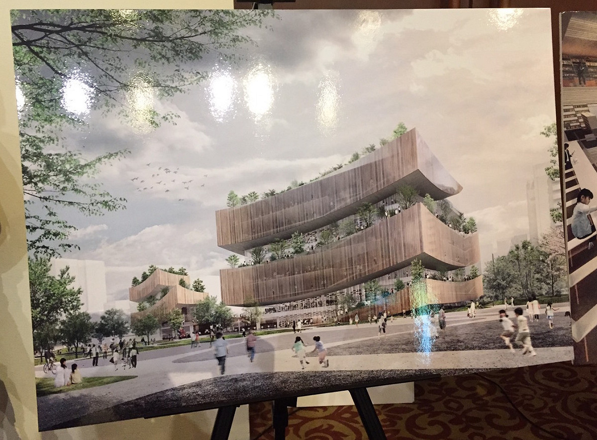 獲得第一名的作品，為「郭自強建築師事務所+株式會社梓設計國際團隊」團隊，以「生命樹」五要素為設計概念。 圖：桃園市政府提供