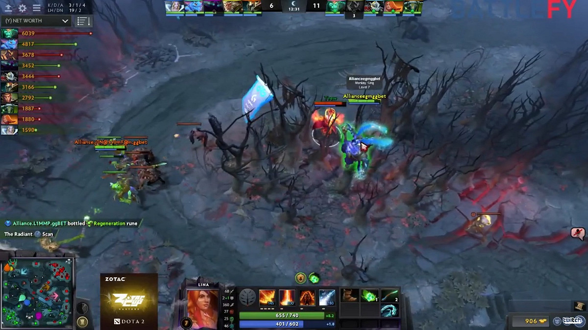 《DOTA 2》是一款風靡全球的多人線上戰鬥競技類遊戲。 圖：翻攝自 ZOTAC CUP MASTER官方網站
