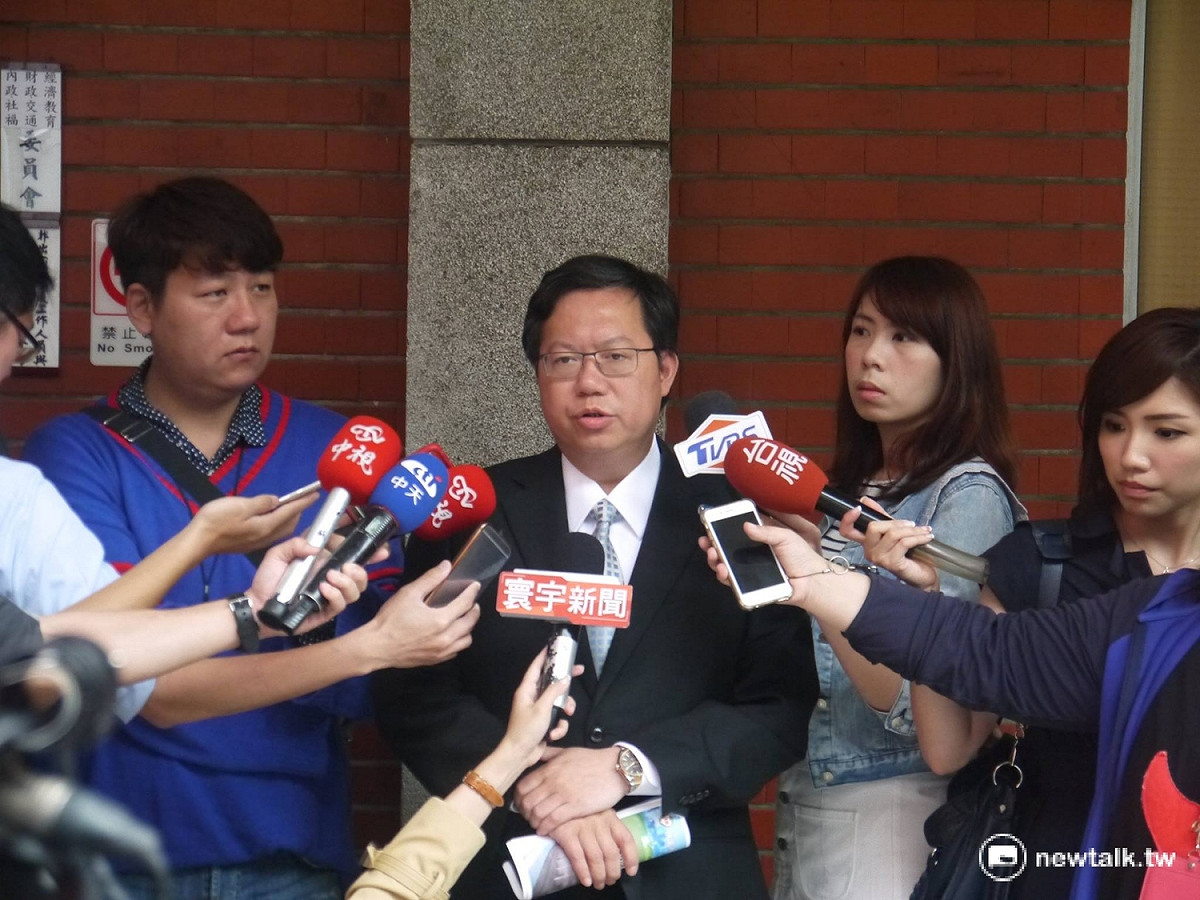 桃園市長鄭文燦表示，石門水庫問題至這水問題，不是口水問題。 圖：鍾孟軒/攝