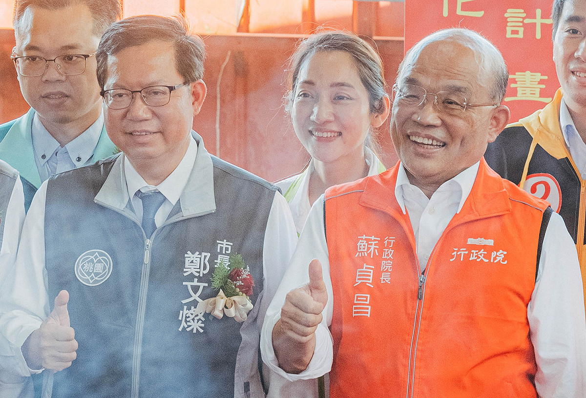 鄭文燦(前左)表示，保護台灣本來就是民進黨的基本價值。 圖：林昀真／翻攝
