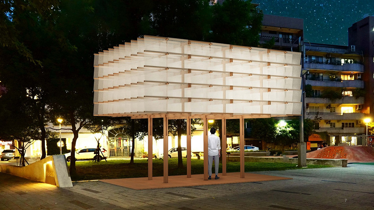 藝術家范承宗作品「仁愛帆城」。 圖：台北市觀傳局 / 提供