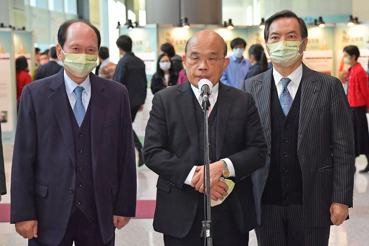 行政院長蘇貞昌今(22)日出席「第22屆公共工程金質獎」頒獎典禮前受訪。 圖：行政院提供（資料照）
