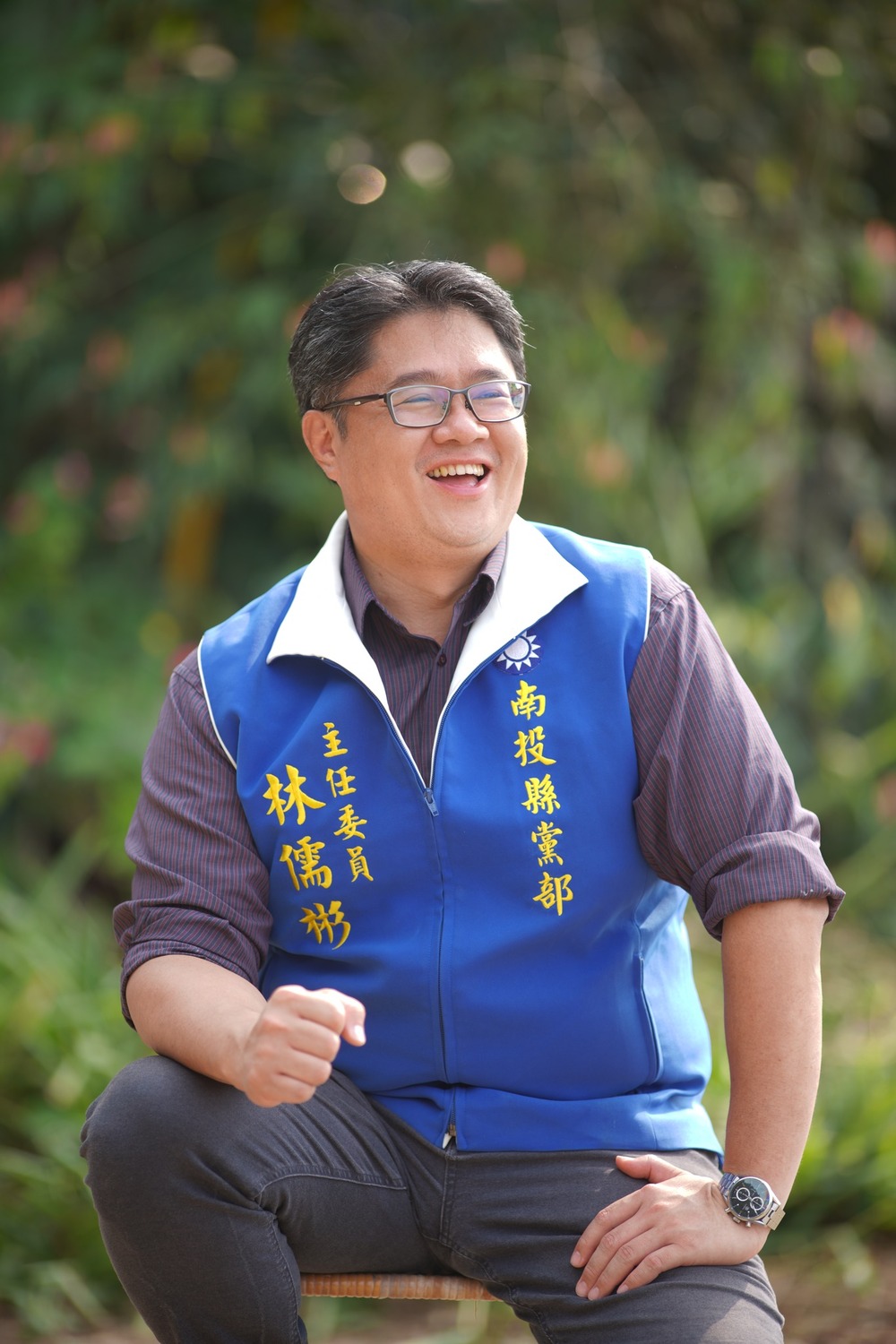 南投縣長林明溱的兒子，國民黨前縣黨部主委林儒彬，有意投入投二選區立委補選。 圖：翻攝自林儒彬 臉書
