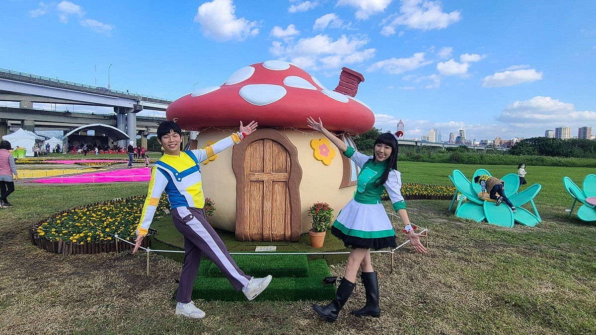 鴨鴨公園以「童話森林夢遊時光」為主題。 圖：新北市高灘處提供