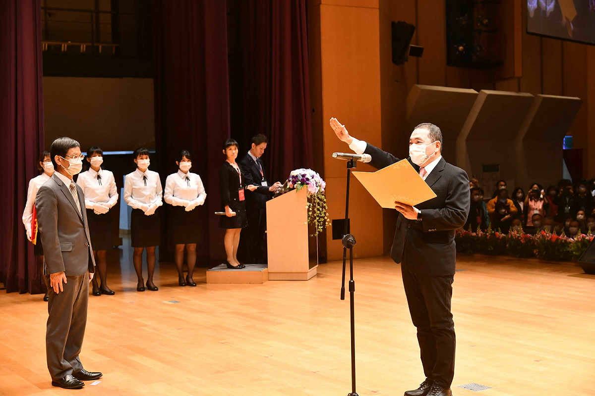 侯友宜上午宣誓就職新北市長，展開第二任期。 圖：新北市政府提供