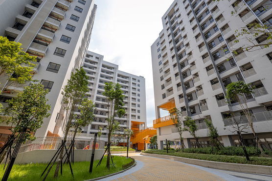 寬闊舒適大中庭。 圖：新北市城鄉局提供