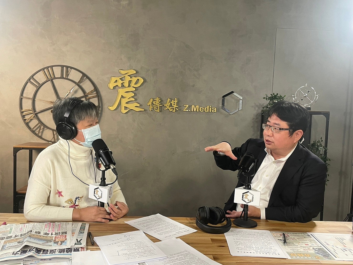 日本產經新聞台北支局長矢板明夫今（28）天接受網路節目專訪。 圖：《震傳媒》提供