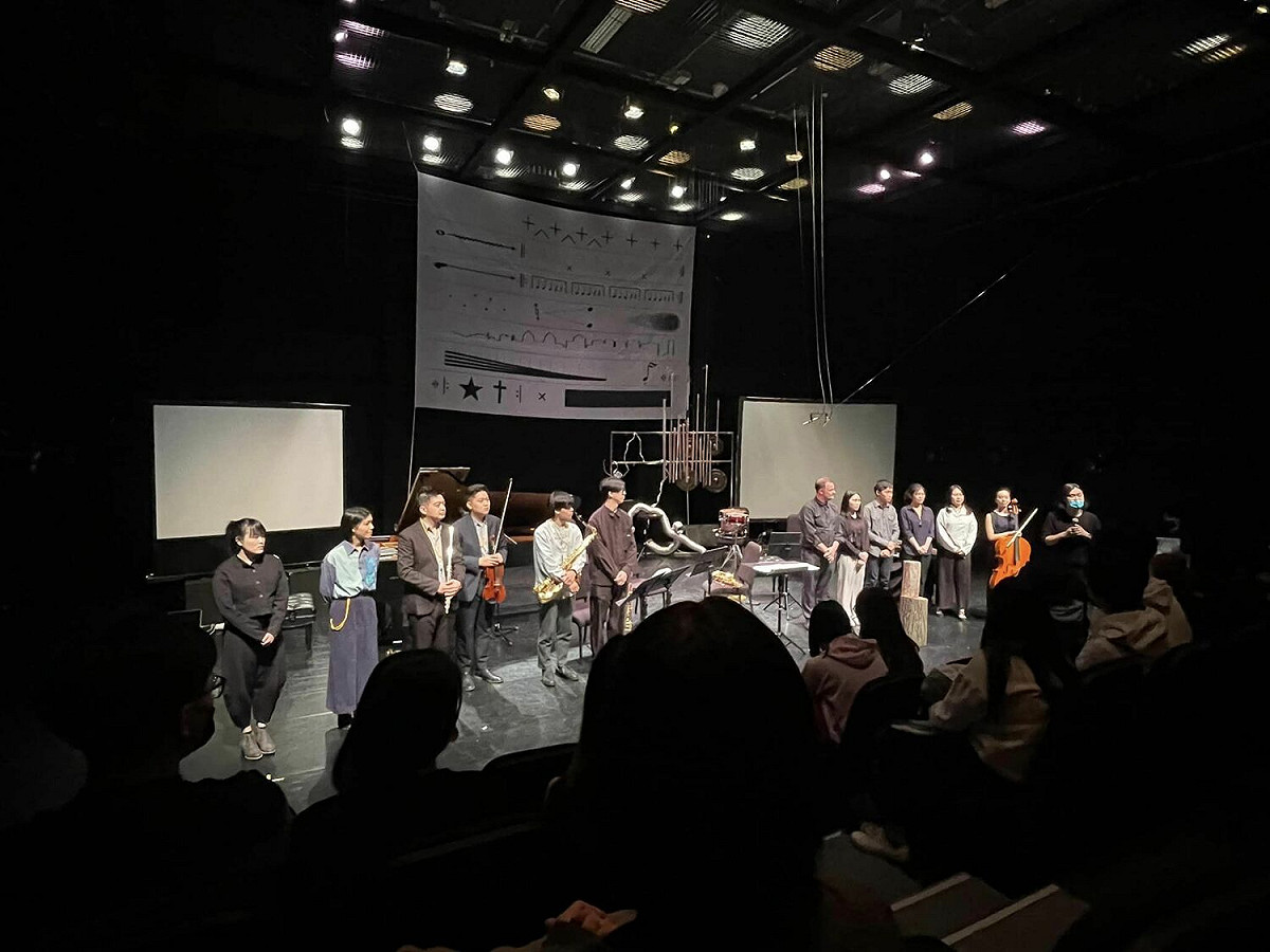 東海音樂、建築與景觀三系以音樂結合地景、量景、音景，登上國家戲劇院演出。 東海大學/提供