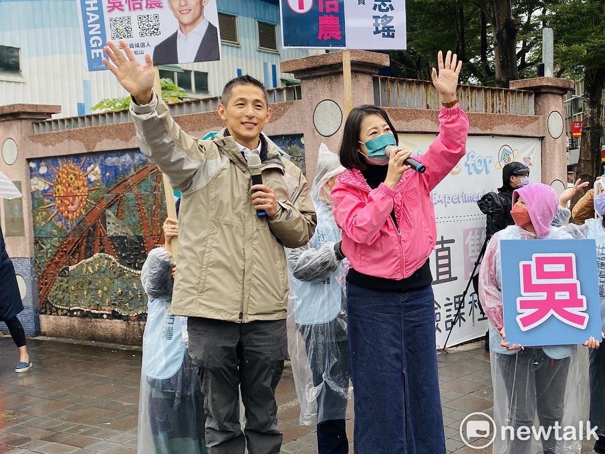 民進黨立委補選候選人吳怡農（左）、立委吳思瑤（右）。 圖：周煊惠 / 攝