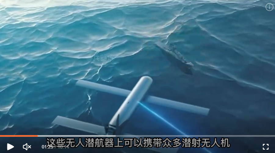 中國知名博主「兵器說本人」指出，美國正在研究將潛艇改裝為航母。(模擬圖) 圖：翻攝自兵器說本人
