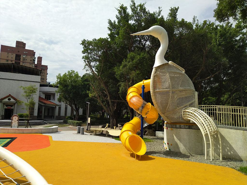 三民公園以鷺鷥作為主題。 圖：新北市景觀處提供