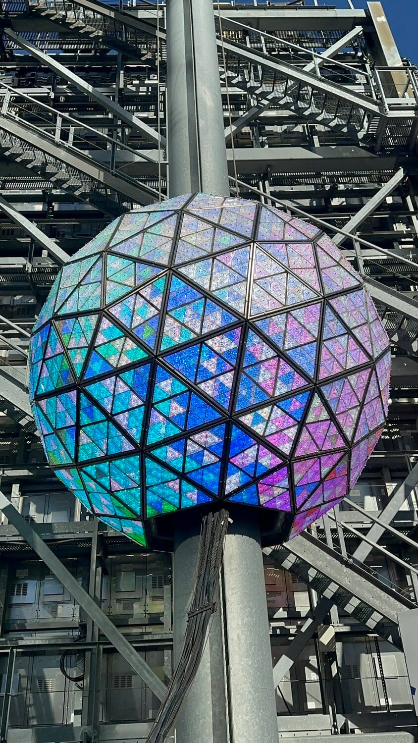 時報廣場倒數水晶球。 圖:翻攝自推特/Times Square Ball @timessquareball