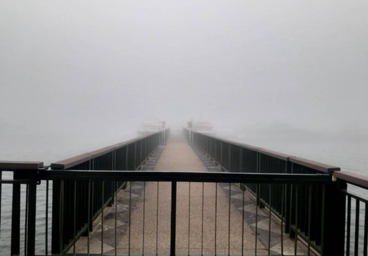 今(3)日日月潭起濃霧，影響交通安全，因此日月潭國家風景區管理處2度停航，4大碼頭也封閉。 圖：日月潭國家風景區管理處／提供