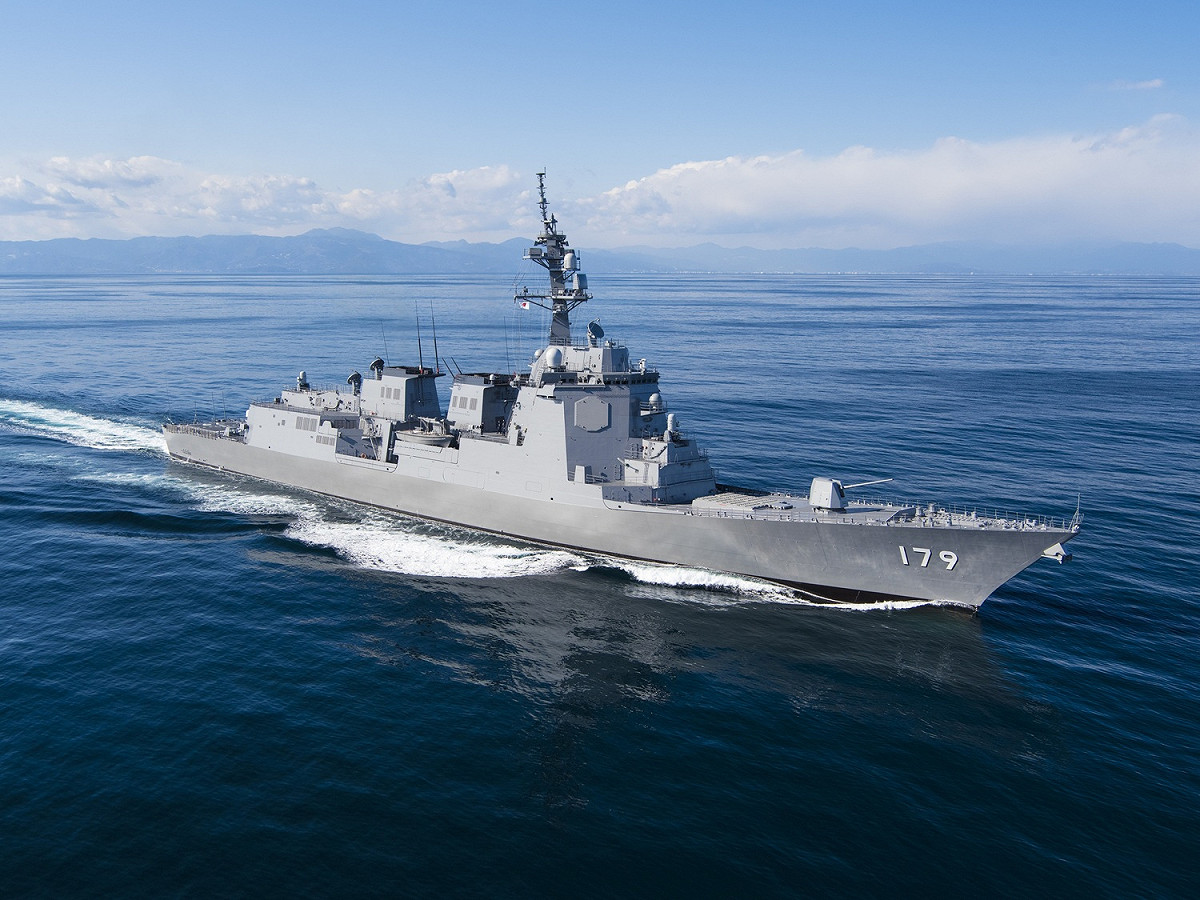 日本海上自衛隊最新型「摩耶級」(まや型)神盾驅逐艦「摩耶號(DDG-179)」。 圖：翻攝@DrDmitryShulgin推特