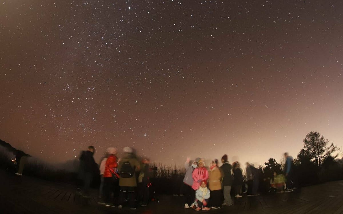1–3月氣候穩定，是阿里山最適合觀星的時期。 圖：嘉義林管處／提供