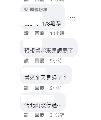 大家對於溫度變化議論紛紛。 圖：取自《台灣颱風論壇｜天氣特急》臉書