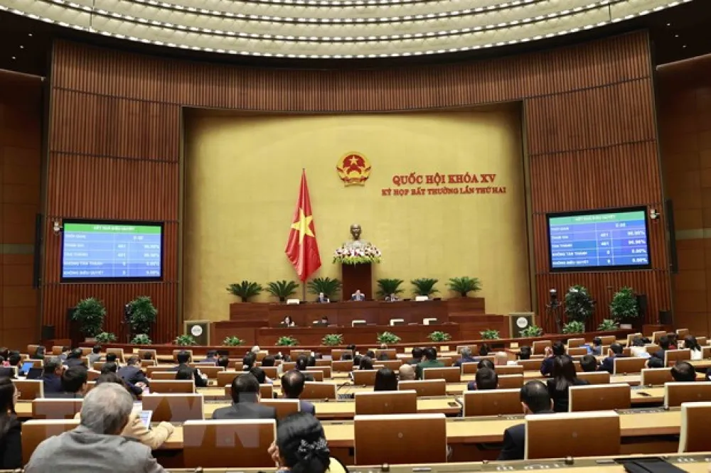 越南國會以高票通過副總理范平明、武德儋罷免案。 圖：翻攝自中國新聞週刊
