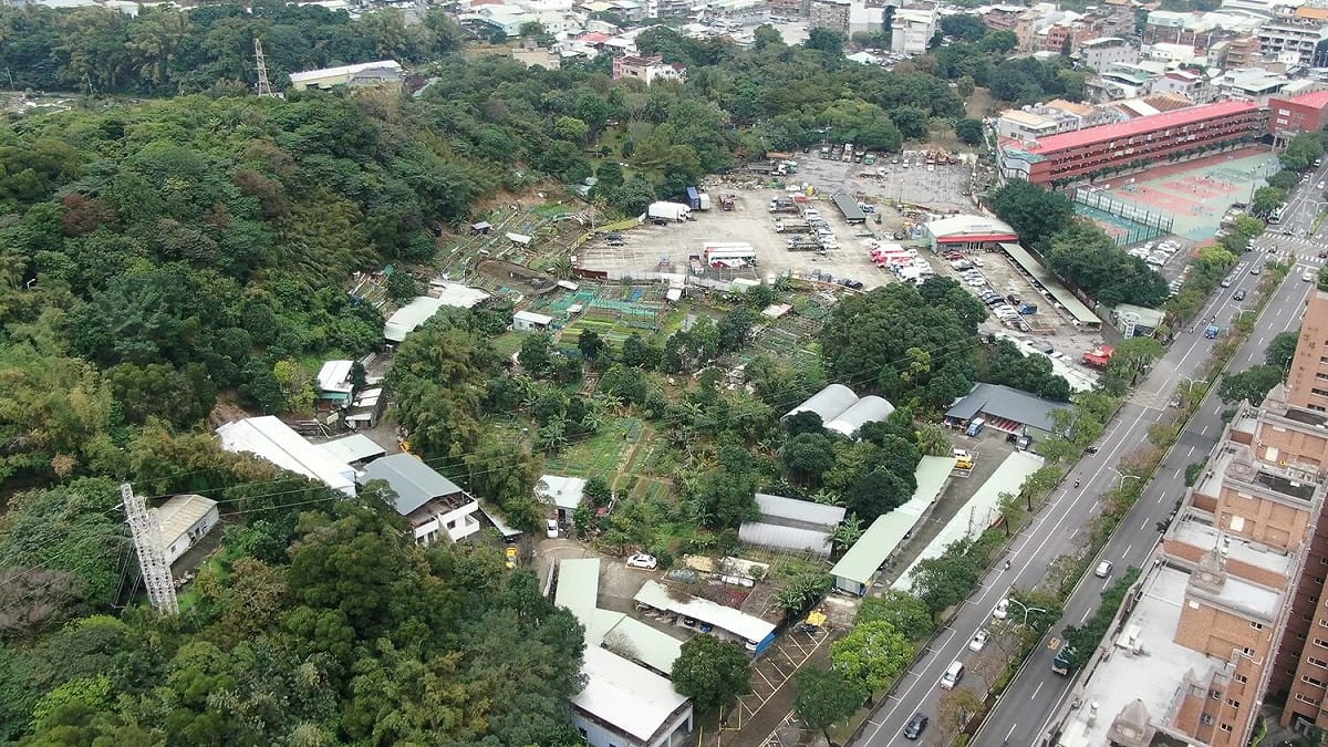 樹林文中三學校用地都計變更範圍空照圖。 圖：新北市城鄉局提供
