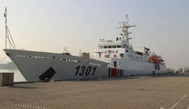 日本海上保安廳指控4艘中國海警船闖入釣魚台近海，中國證實1301艦等編隊巡航。 圖：翻攝陸網/騰訊(資料照片)
