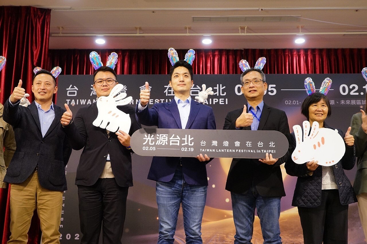 台北市長蔣萬安今出席2023台灣燈會周邊商品曝光記者會。 圖：台北市政府 / 提供
