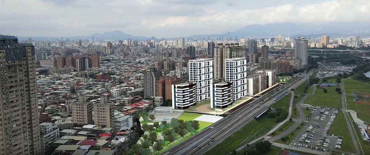 秀朗橋北側區段徵收案跨越中和、永和兩行政區且緊鄰新店，儘管面積僅4.26公頃，卻是捷運環狀線必經之途。 圖：新北市地政局提供