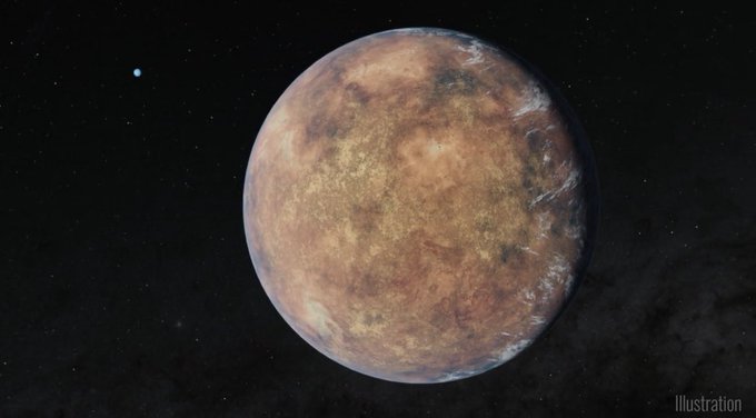 被發現的TOI 700e 行星位於宜居帶內，被認為可能由岩石構成，其大小相當於地球的 95 % 。該天體是第四顆被探測到的行星。 圖：翻攝自@onlybeci Twitter