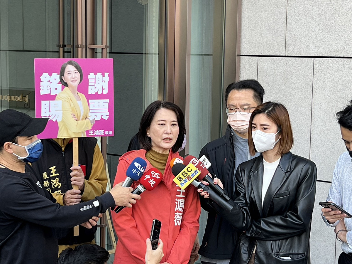 國民黨台北市第三選區立委當選人王鴻薇受訪回應時事。 圖：王鴻薇辦公室/提供