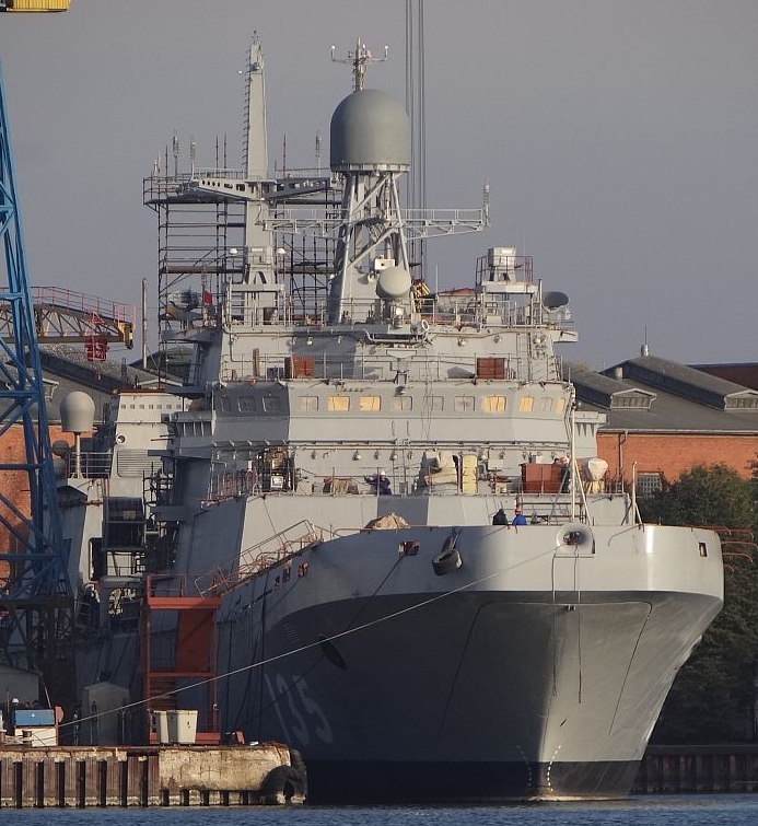 俄軍「伊凡格林級」大型登陸艦「彼得·莫爾古諾夫號 ( RTS Pyotr Morgunov 117 ) 」 圖 : 翻攝自mdc.idv.tw