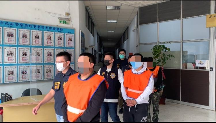 高市警逮捕暴力討債犯罪集團分子。 圖：高市警刑大/提供