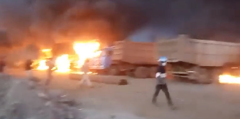 印尼中資公司上週末爆發出衝突，造成兩人死亡。 圖：翻攝自中國勞工觀察推特