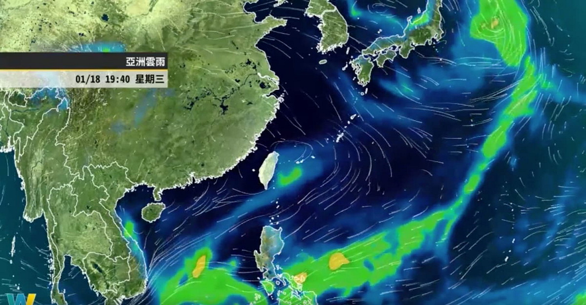 吳聖宇表示，今天北部、東北部偏冷，白天高溫只有14至16度，中部及花東地區則在20至23度間，南部受影響較小，高溫仍有24至26度。 圖：翻攝自天氣風險公司臉書