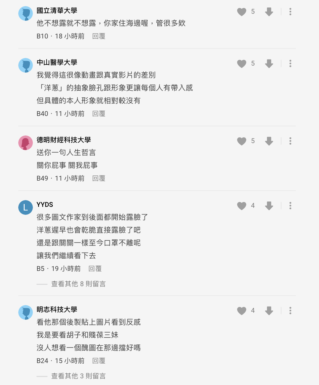 貼文一出，底下留言區也湧入網友熱烈討論。 圖：翻攝自Dcard